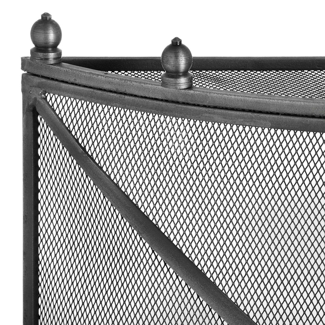 Mesh Fireguard in Antique Pewter Effect Finish - TidySpaces