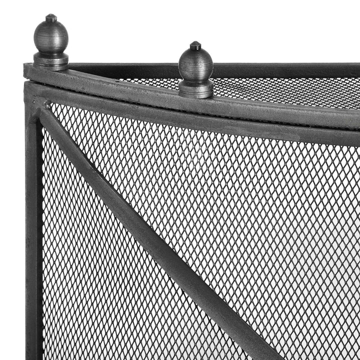 Mesh Fireguard in Antique Pewter Effect Finish - TidySpaces