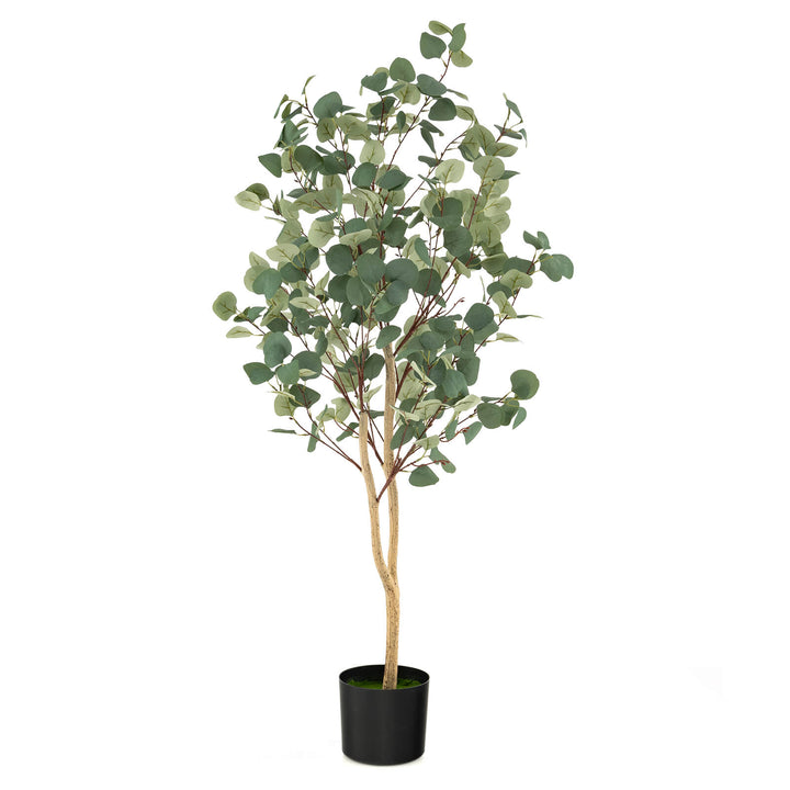 Artificial Eucalyptus Tree with Silver Dollar Leaves 1.4 m - TidySpaces