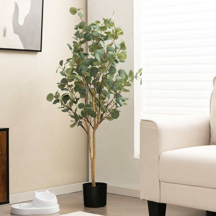 Artificial Eucalyptus Tree with Silver Dollar Leaves - TidySpaces