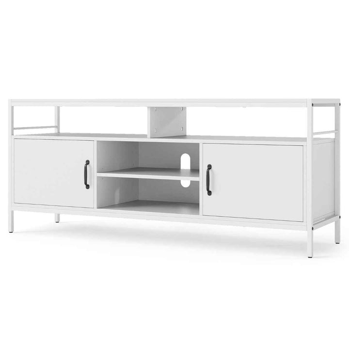 147 cm Industrial TV Stand with Adjustable Shelf for TVs up to 65 Inch