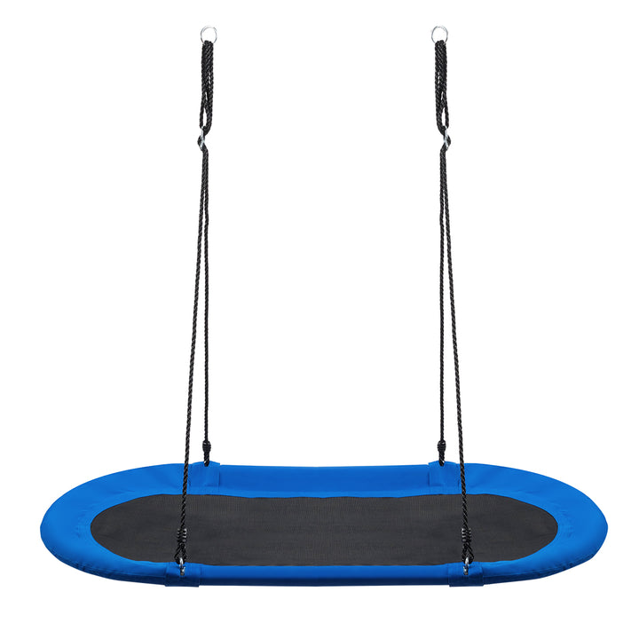 150 cm Oval Swing with Height-Adjustable Rope for Outdoor Indoor - TidySpaces