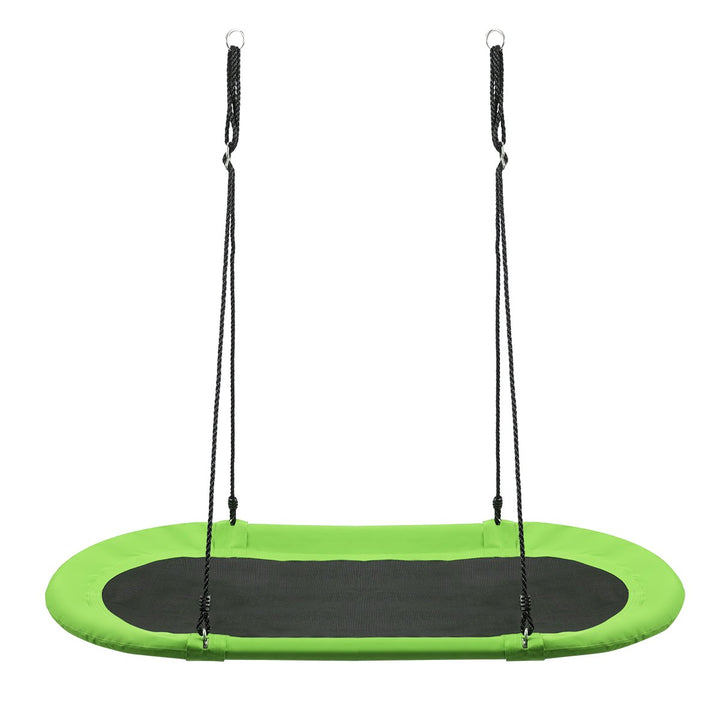 150 cm Oval Swing with Height-Adjustable Rope for Outdoor Indoor - TidySpaces