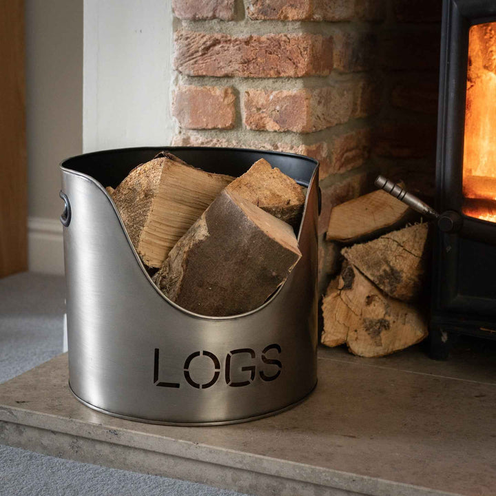 Logs And Kindling Buckets & Matchstick Holder in Various Finishes
