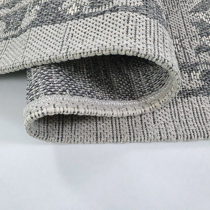 Cotton Rug Grey Oriental - TidySpaces
