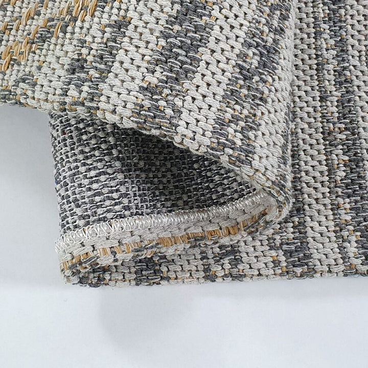 Cotton Rug Grey Shabby Chick Striped - TidySpaces