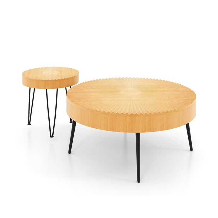 Set of 2 Boho Farmhouse Coffee Table - TidySpaces