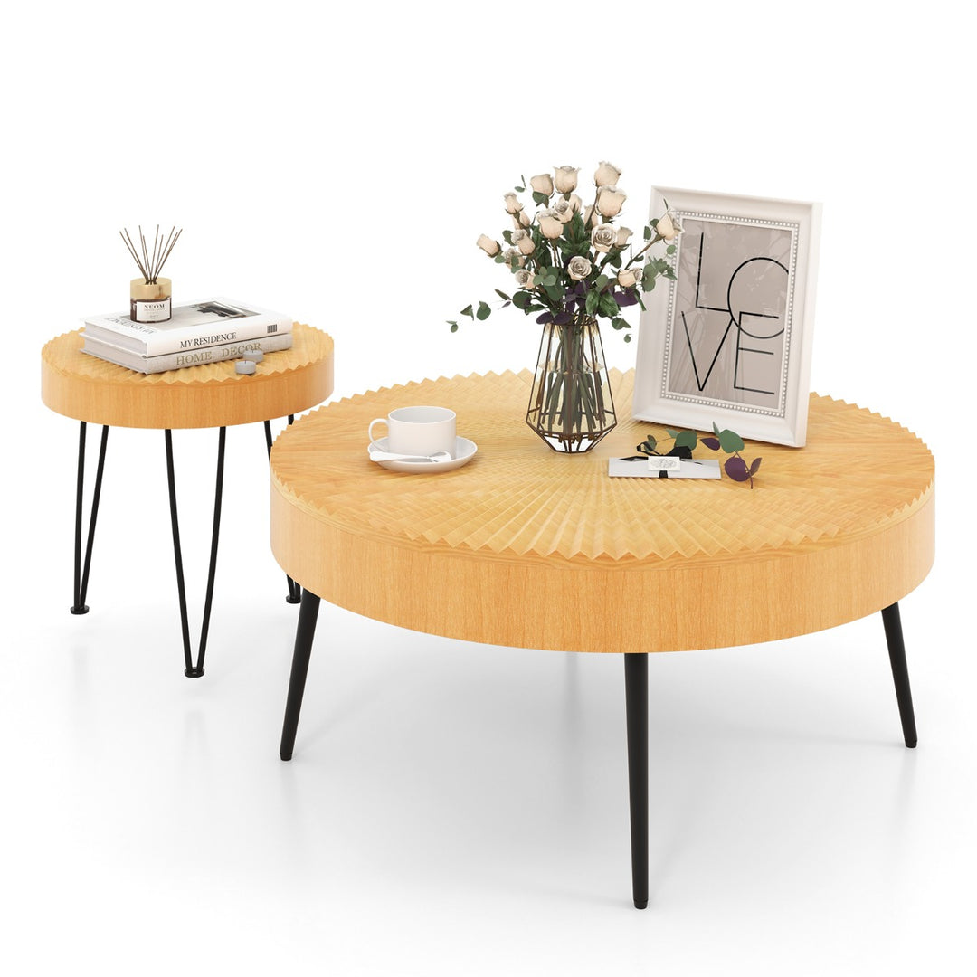 Set of 2 Boho Farmhouse Coffee Table - TidySpaces