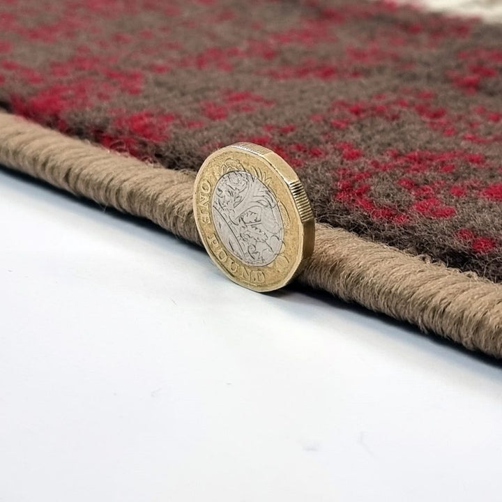 Modern Rug Geometric Red Beige Cream Patterned Soft Carpet - TidySpaces