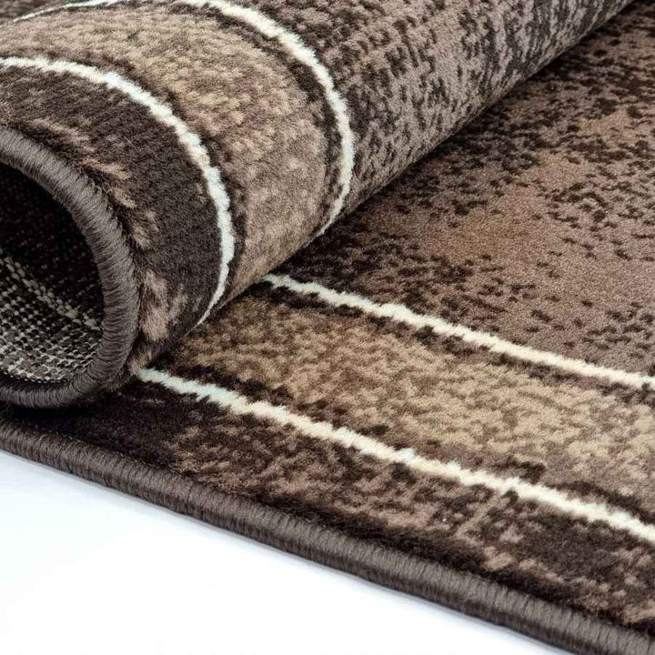Geometric Rug Bordered Pattern Soft Carpet