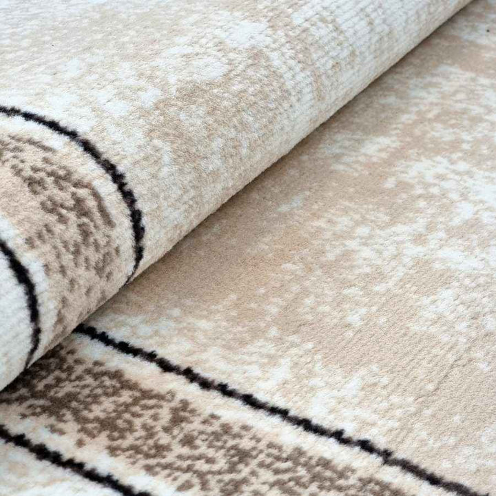 Geometric Rug Bordered Pattern Soft Carpet