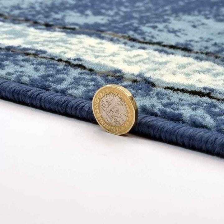 Geometric Rug Bordered Pattern Soft Carpet