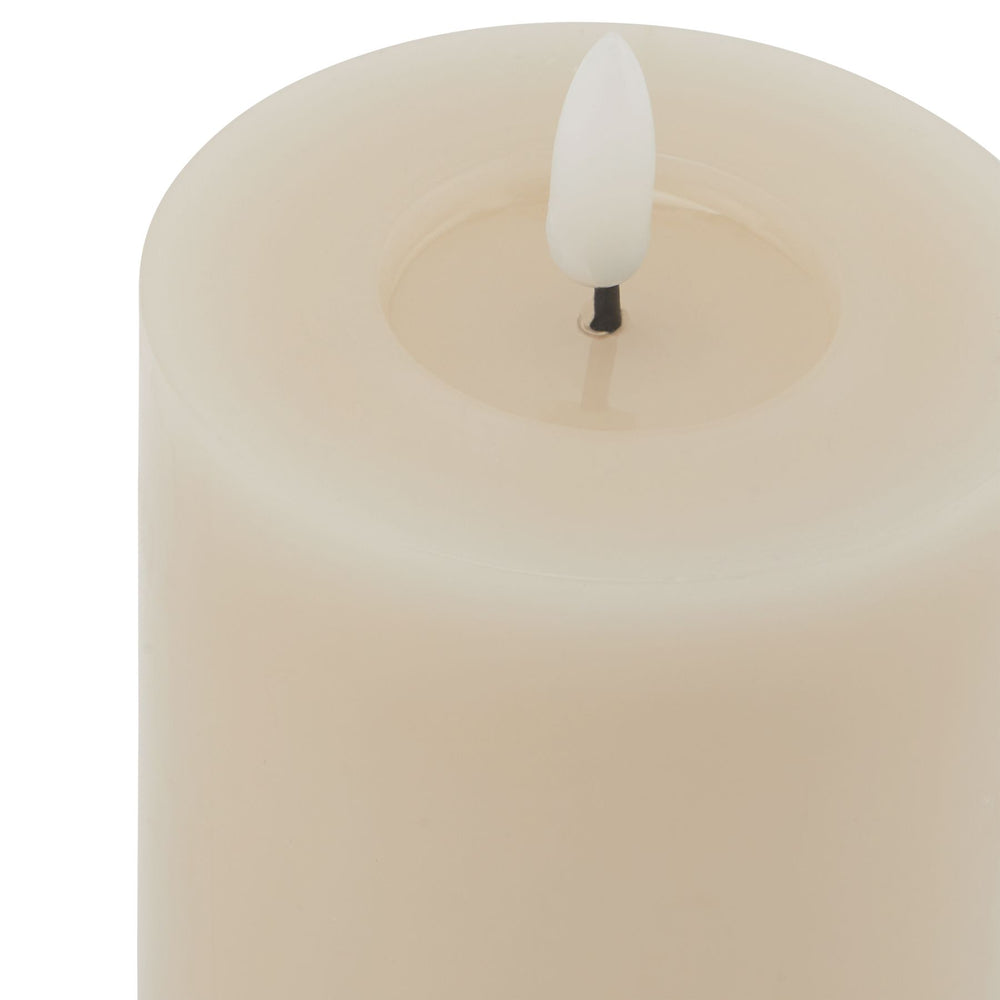 Luxe Collection Melt Effect 3x4 Taupe LED Wax Candle - TidySpaces