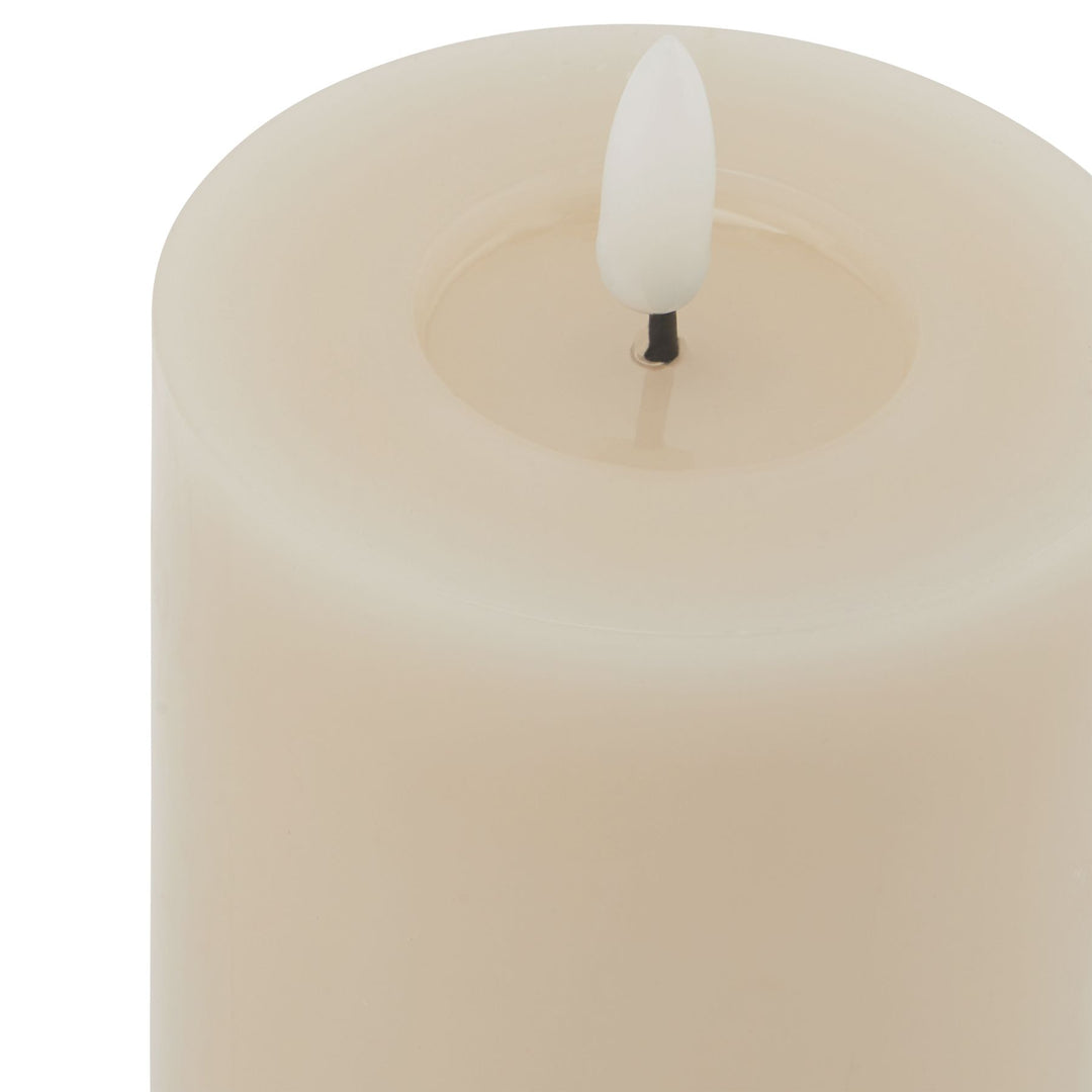 Luxe Collection Melt Effect 3x4 Taupe LED Wax Candle - TidySpaces