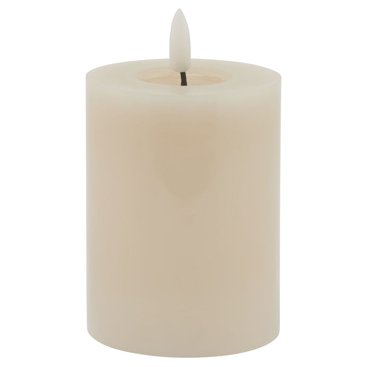 Luxe Collection Melt Effect 3x4 Taupe LED Wax Candle WAX - TidySpaces