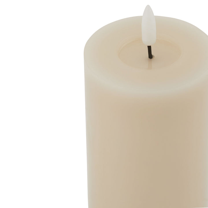 Luxe Collection Melt Effect 3x6 Taupe LED Wax Candle - TidySpaces