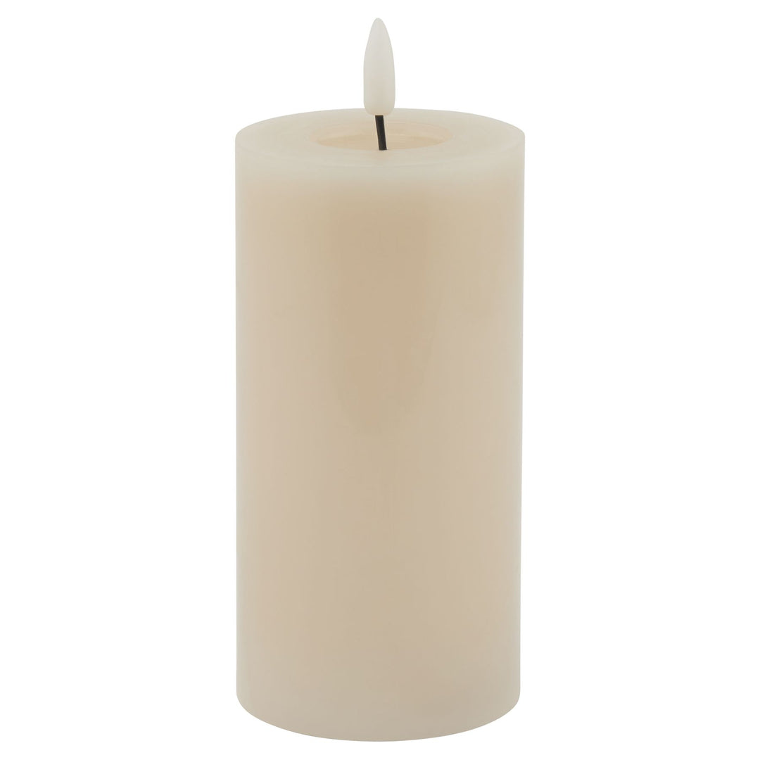 Luxe Collection Melt Effect 3x6 Taupe LED Wax Candle WAX - TidySpaces