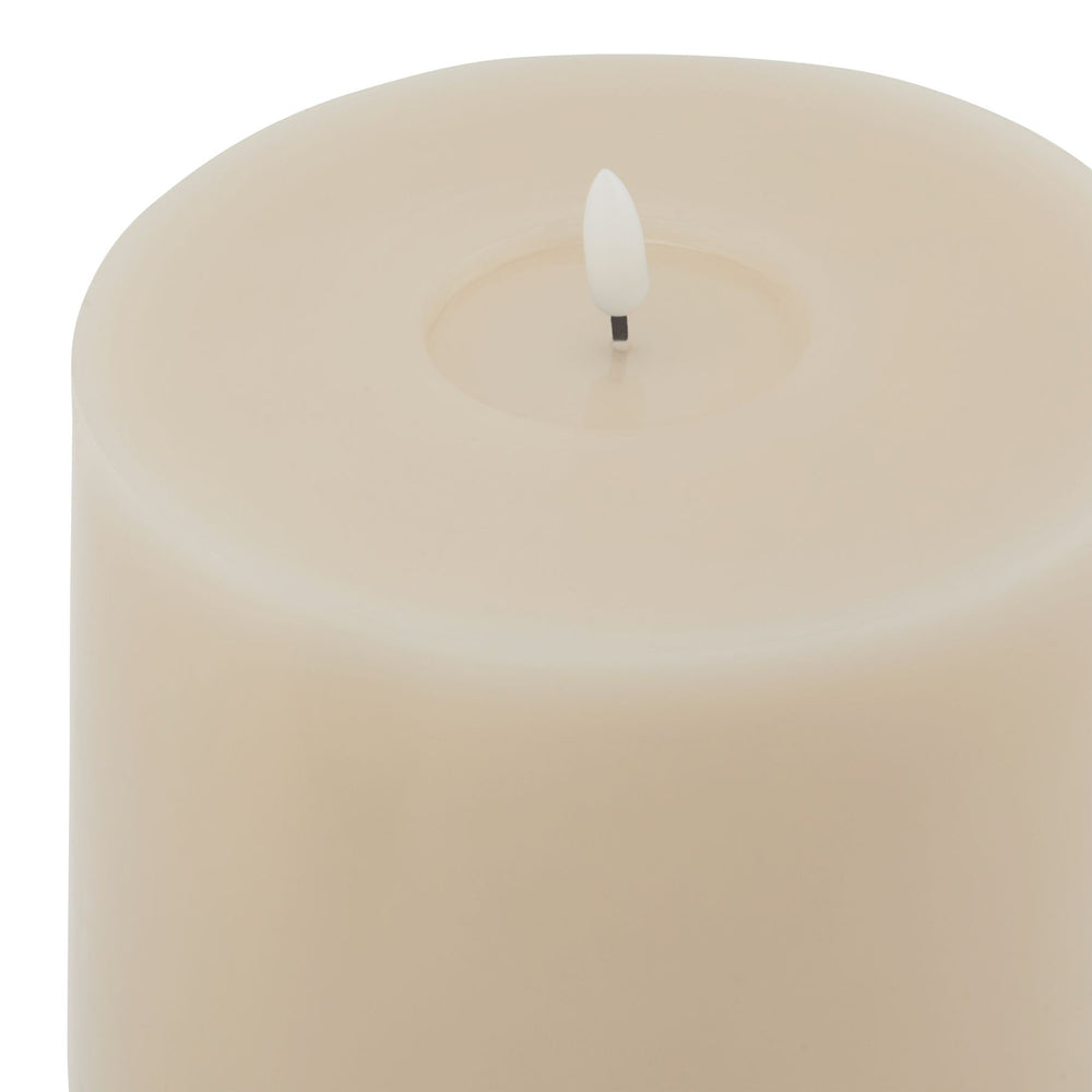 Luxe Collection Melt Effect 6x8 Taupe LED Wax Candle - TidySpaces