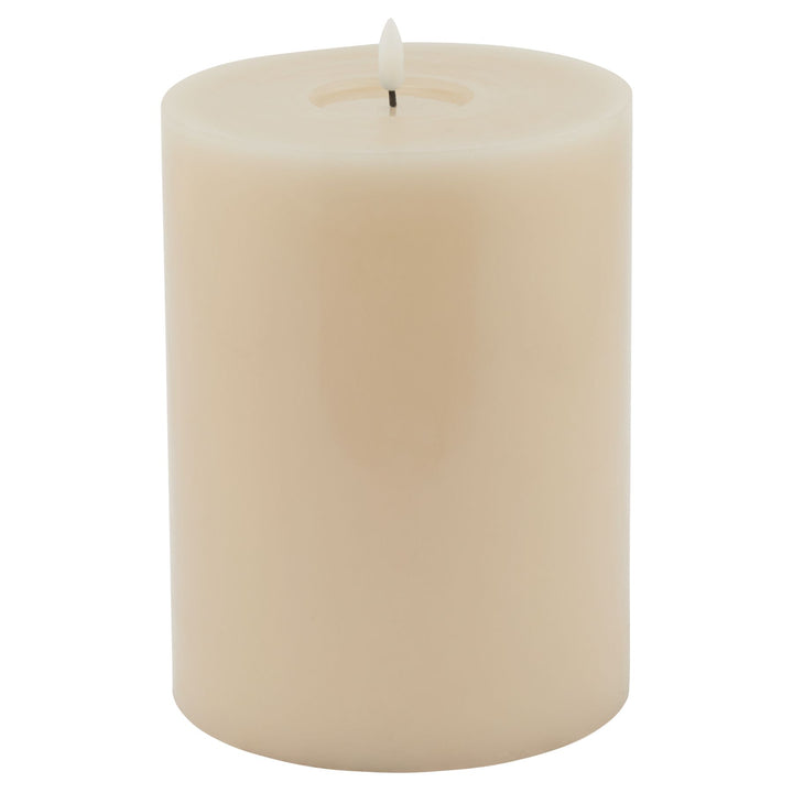 Luxe Collection Melt Effect 6x8 Taupe LED Wax Candle WAX - TidySpaces