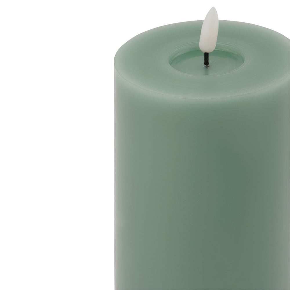 Luxe Collection Melt Effect 3.5x9 Sage LED Wax Candle - TidySpaces