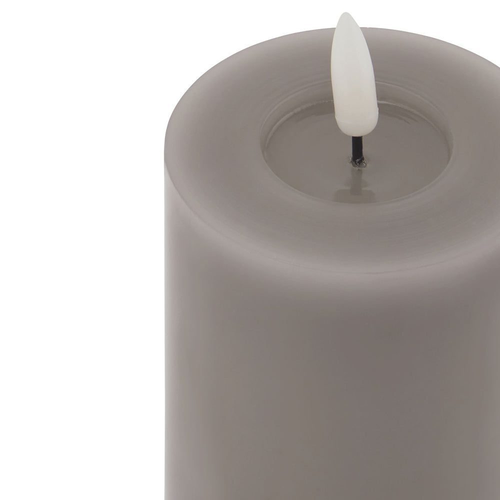 Luxe Collection Melt Effect 3x4 Grey LED Wax Candle - TidySpaces