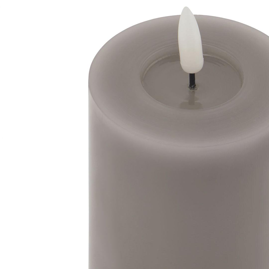 Luxe Collection Melt Effect 3x4 Grey LED Wax Candle - TidySpaces