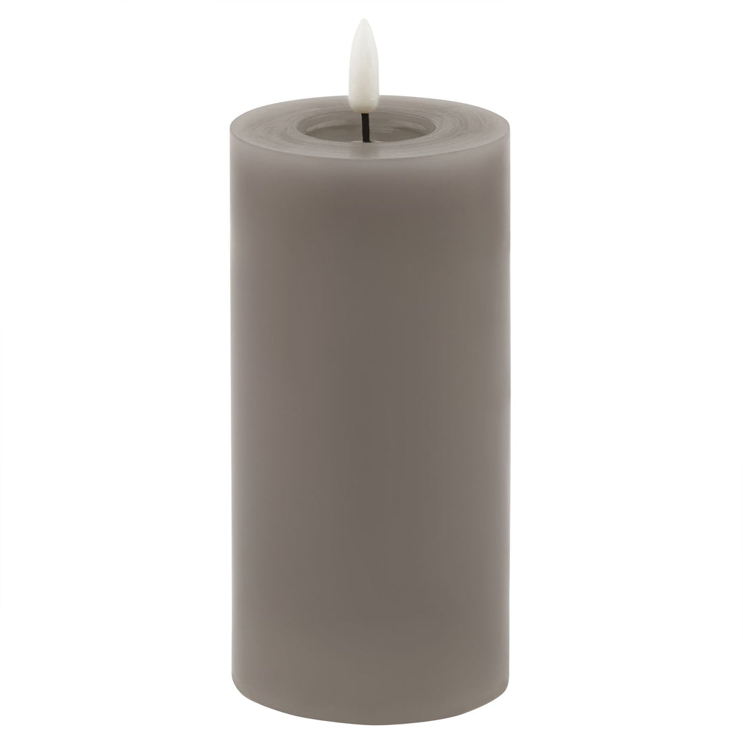 Luxe Collection Melt Effect 3x6 Grey LED Wax Candle GREY WAX - TidySpaces