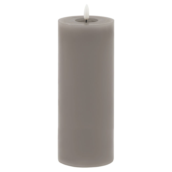 Luxe Collection Melt Effect 3.5x9 Grey LED Wax Candle GREY WAX - TidySpaces