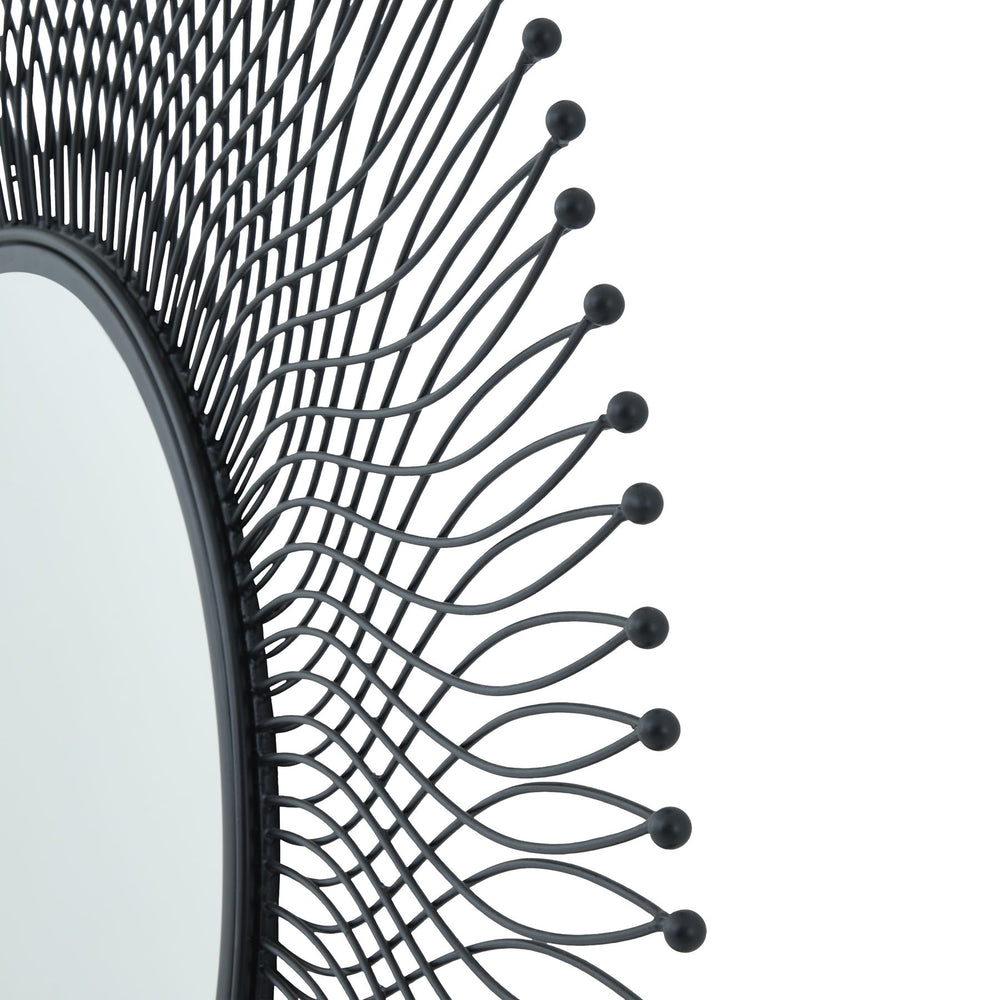 Rio Black Large Wire Mirror - TidySpaces