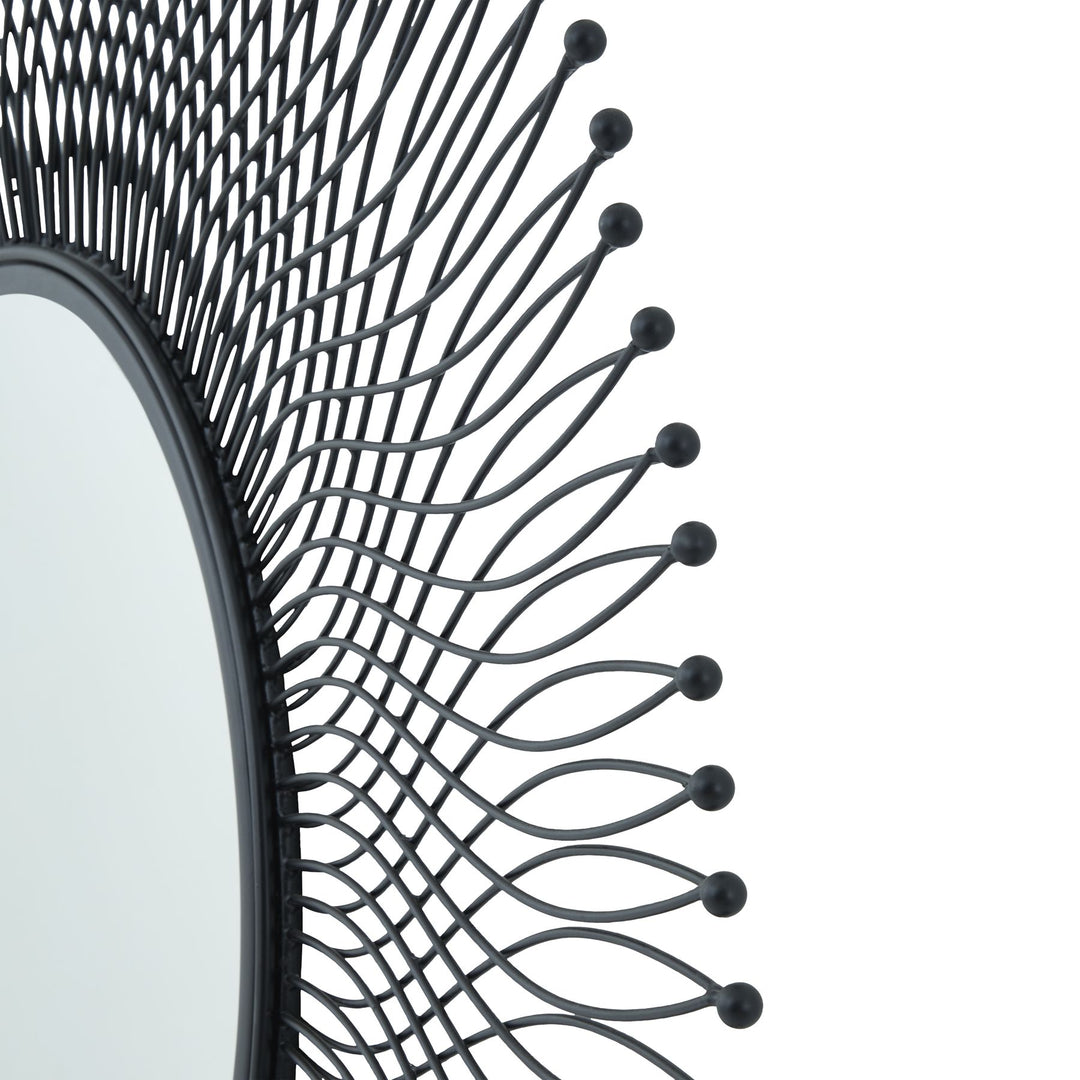 Rio Black Large Wire Mirror - TidySpaces