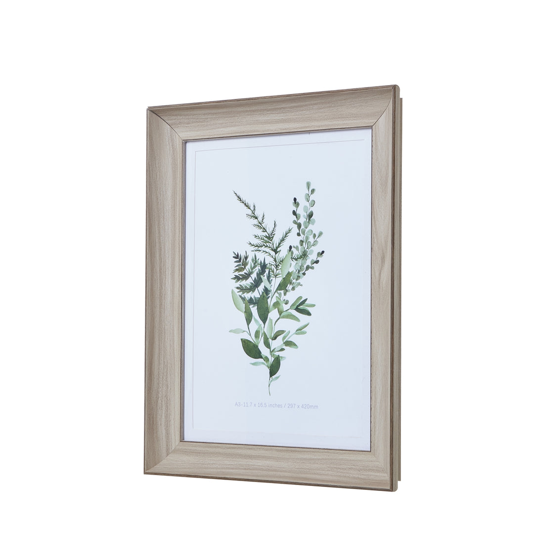 White Washed A3 Picture Frame WHITE WOOD - TidySpaces