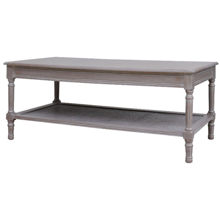 The Serene Rattan Collection Coffee Table BROWN WOOD - TidySpaces