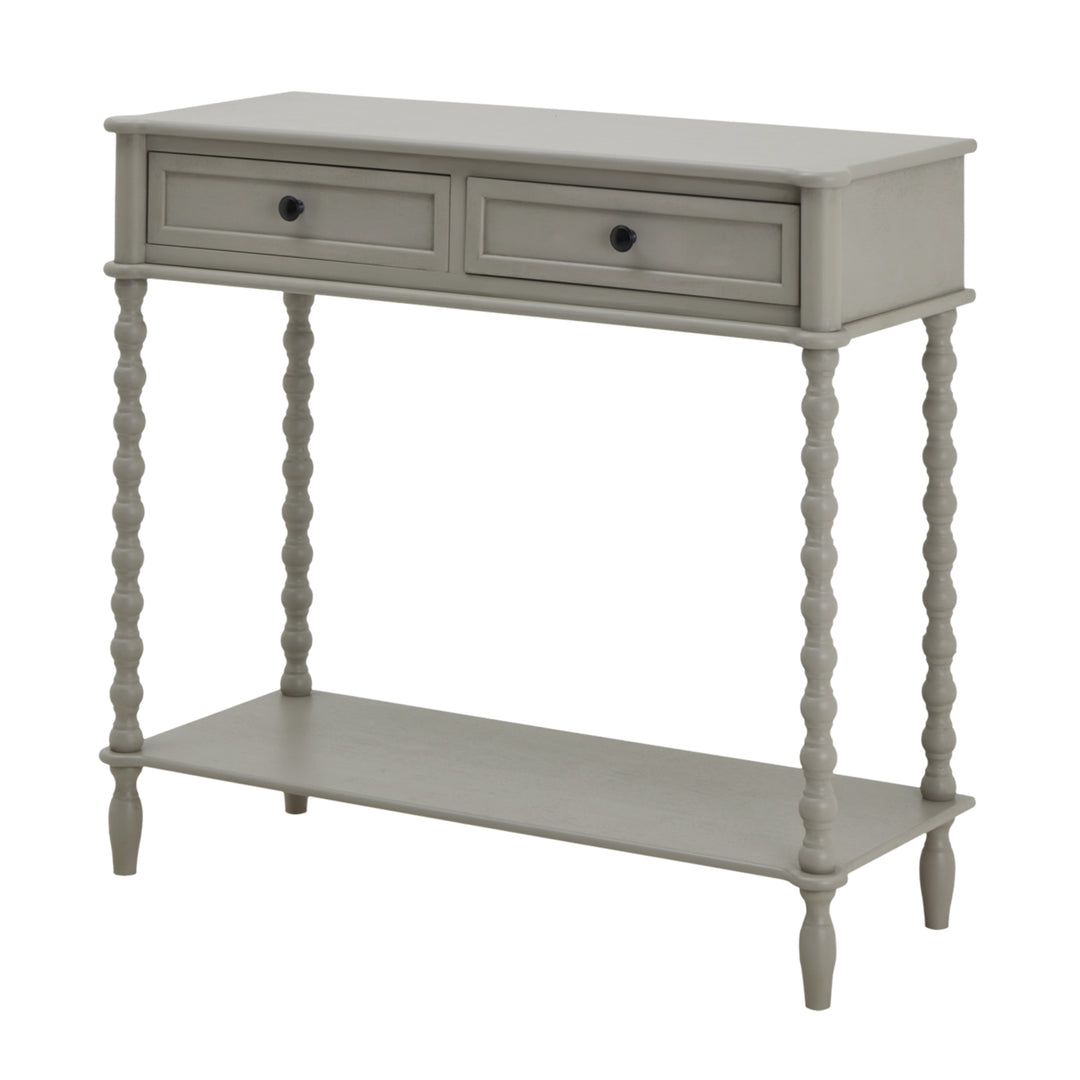 The Camden Collection Two Drawer Console Table GREY WOOD - TidySpaces