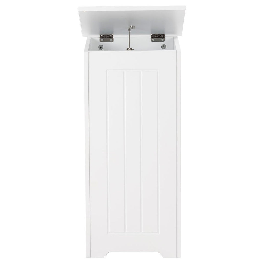 White Wooden Laundry Bin - TidySpaces
