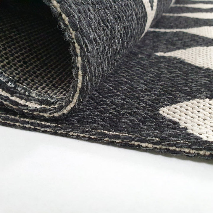 Cotton Rug Black Berber - TidySpaces
