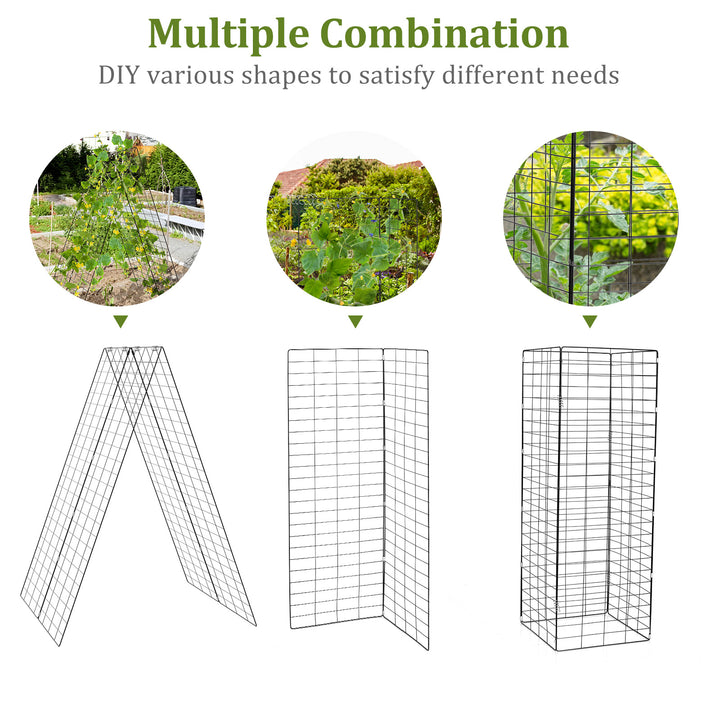 2-Pack Garden Cucumber Trellis with Accessories-Green - TidySpaces