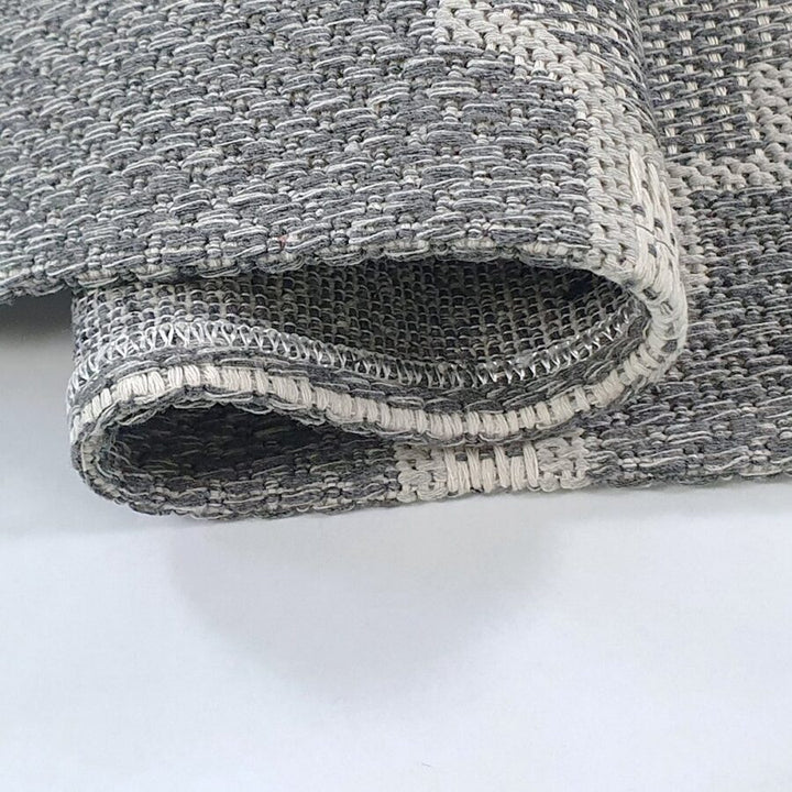 Cotton Rug Runner Trellis Grey - TidySpaces