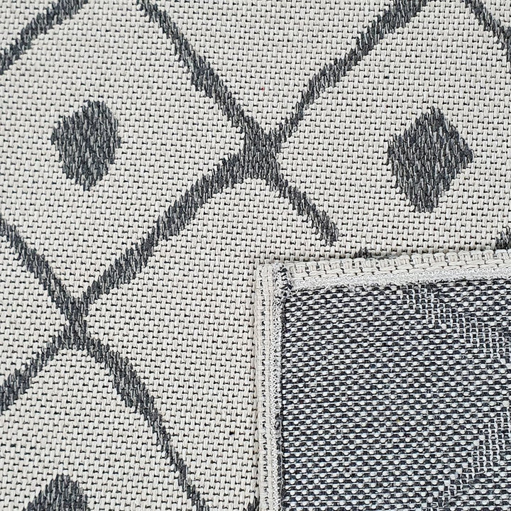 Cotton Rug Cream Grey Berber - TidySpaces