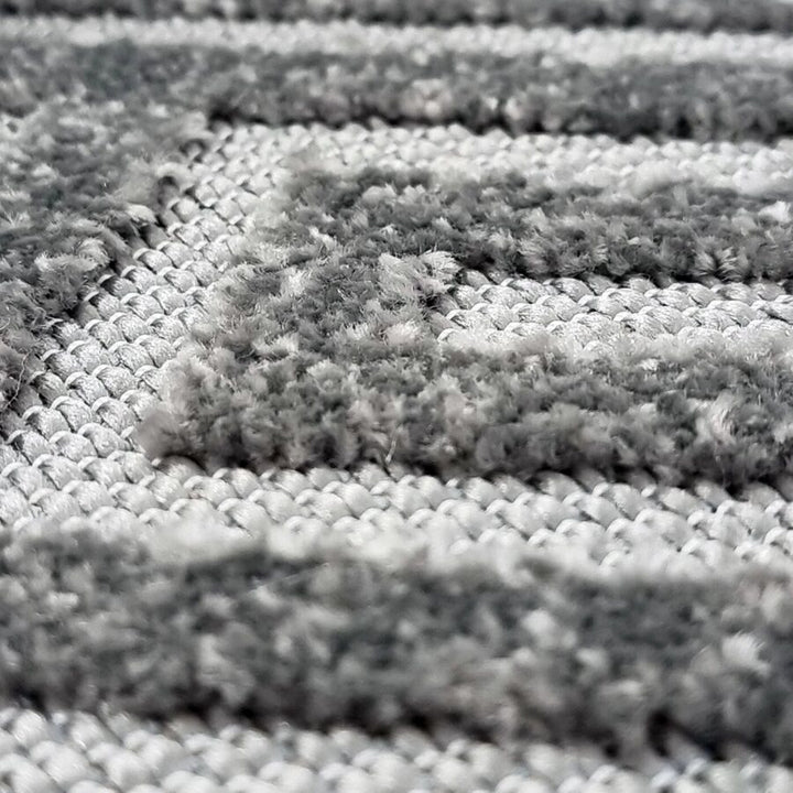 Outdoor Rug Grey Greek Key Border - TidySpaces