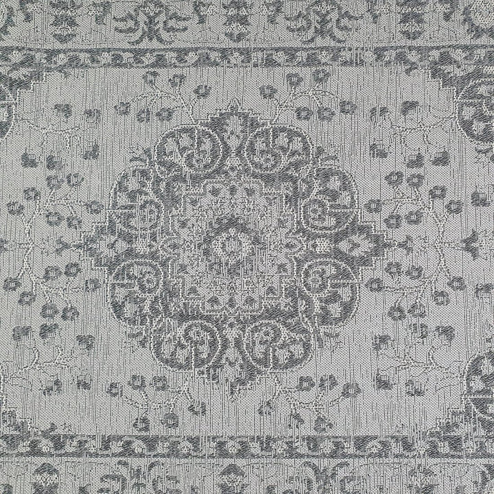 Cotton Rug Grey Oriental - TidySpaces