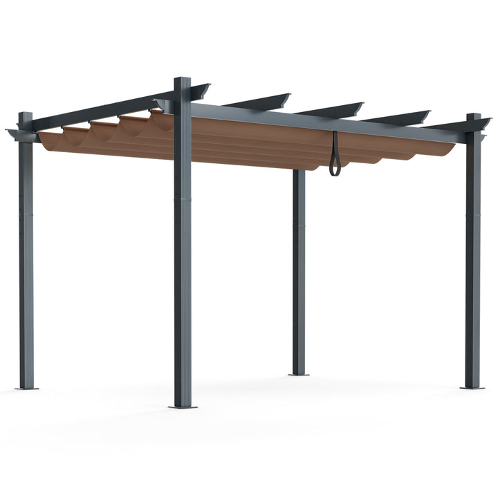 2.9 x 3.6 m Outdoor Retractable Pergola with Canopy Cover - TidySpaces