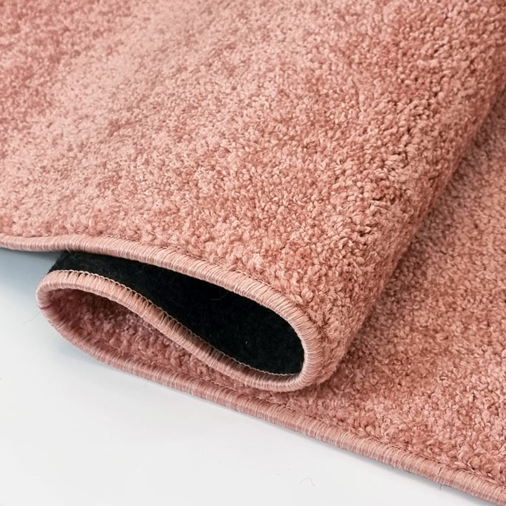 Pink Plain Solid Rug - TidySpaces