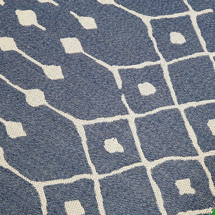 Cotton Rug Navy Blue Berber - TidySpaces