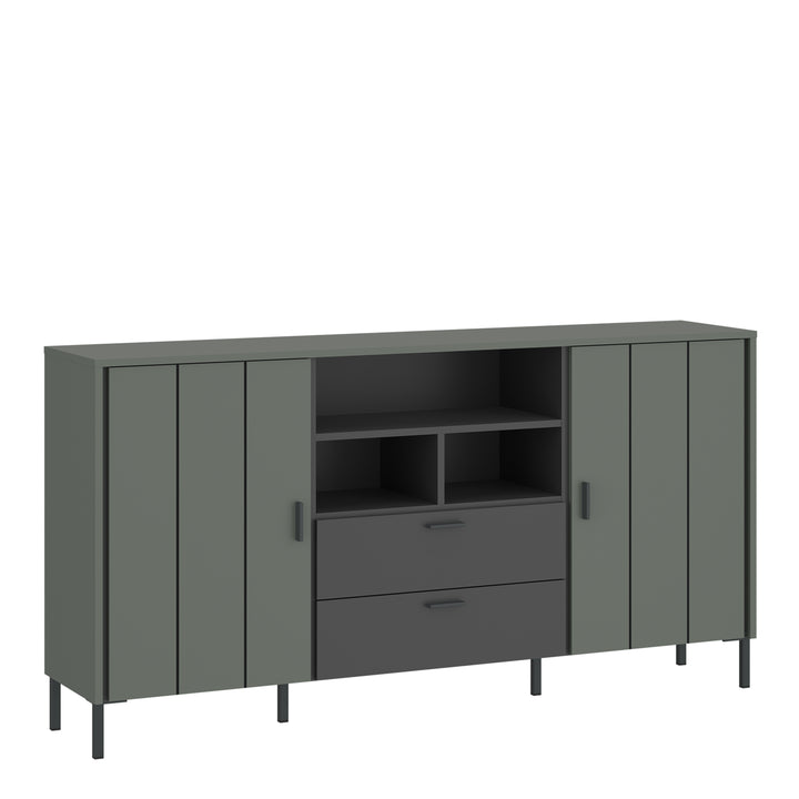 Arundel Sideboard 2 Door 2 Drawer in Green/Grey - TidySpaces