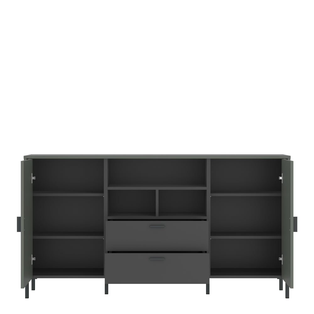 Arundel Sideboard 2 Door 2 Drawer in Green/Grey - TidySpaces