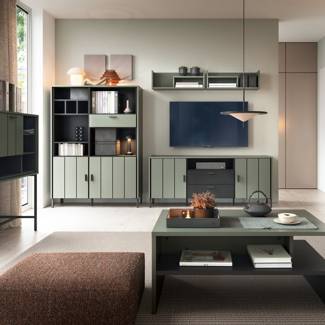 Arundel Sideboard 2 Door 2 Drawer in Green/Grey - TidySpaces