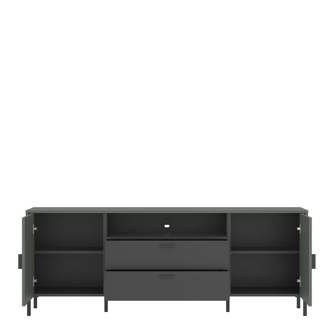 Arundel TV Cabinet 2 Door 2 Drawer 173cm Wide in Green/Grey - TidySpaces