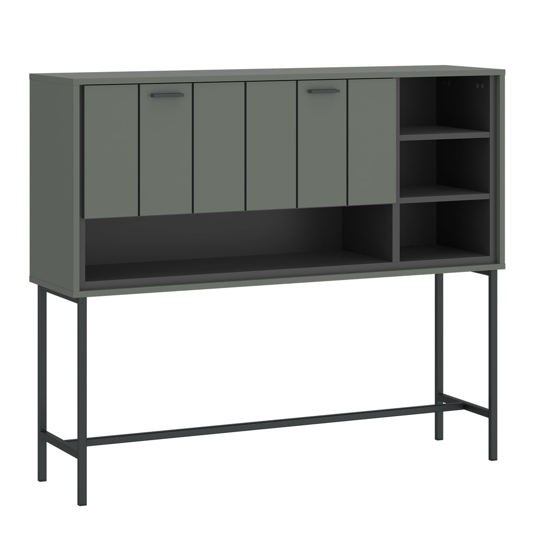 Arundel Bar Table 1 Flap in Green/Grey - TidySpaces
