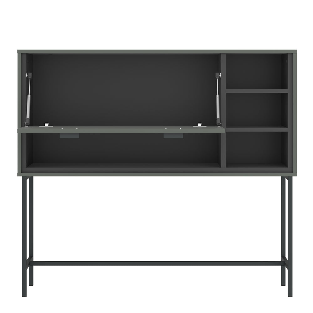Arundel Bar Table 1 Flap in Green/Grey - TidySpaces