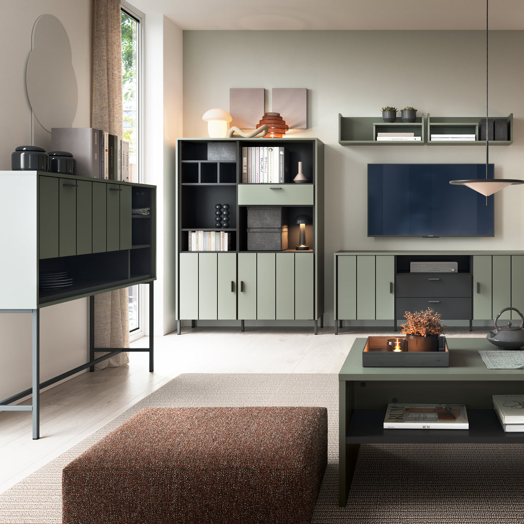 Arundel Bar Table 1 Flap in Green/Grey - TidySpaces